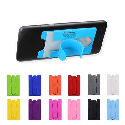 Sleek Silicone Phone Wallet with Stand